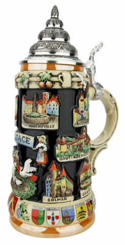Alsace Souvenir Beer Stein 11 Alsace Souvenir Beer Stein -Luxury Cupware Shop Alsace Souvenir Beer Stein K309AL RA SM 95576.1649887120