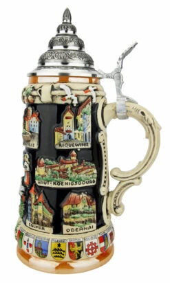 Alsace Souvenir Beer Stein 10 Alsace Souvenir Beer Stein -Luxury Cupware Shop Alsace Souvenir Beer Stein K309AL RS SM 40519.1649887612