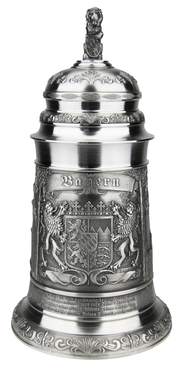 Bavaria Pewter Beer Stein 4 Bavaria Pewter Beer Stein - Image 2