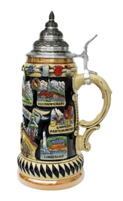 Bavarian Celebration Beer Stein -Luxury Cupware Shop Bavarian Bayern Panorama Beer Stein K309B RS SM 80676.1500389708