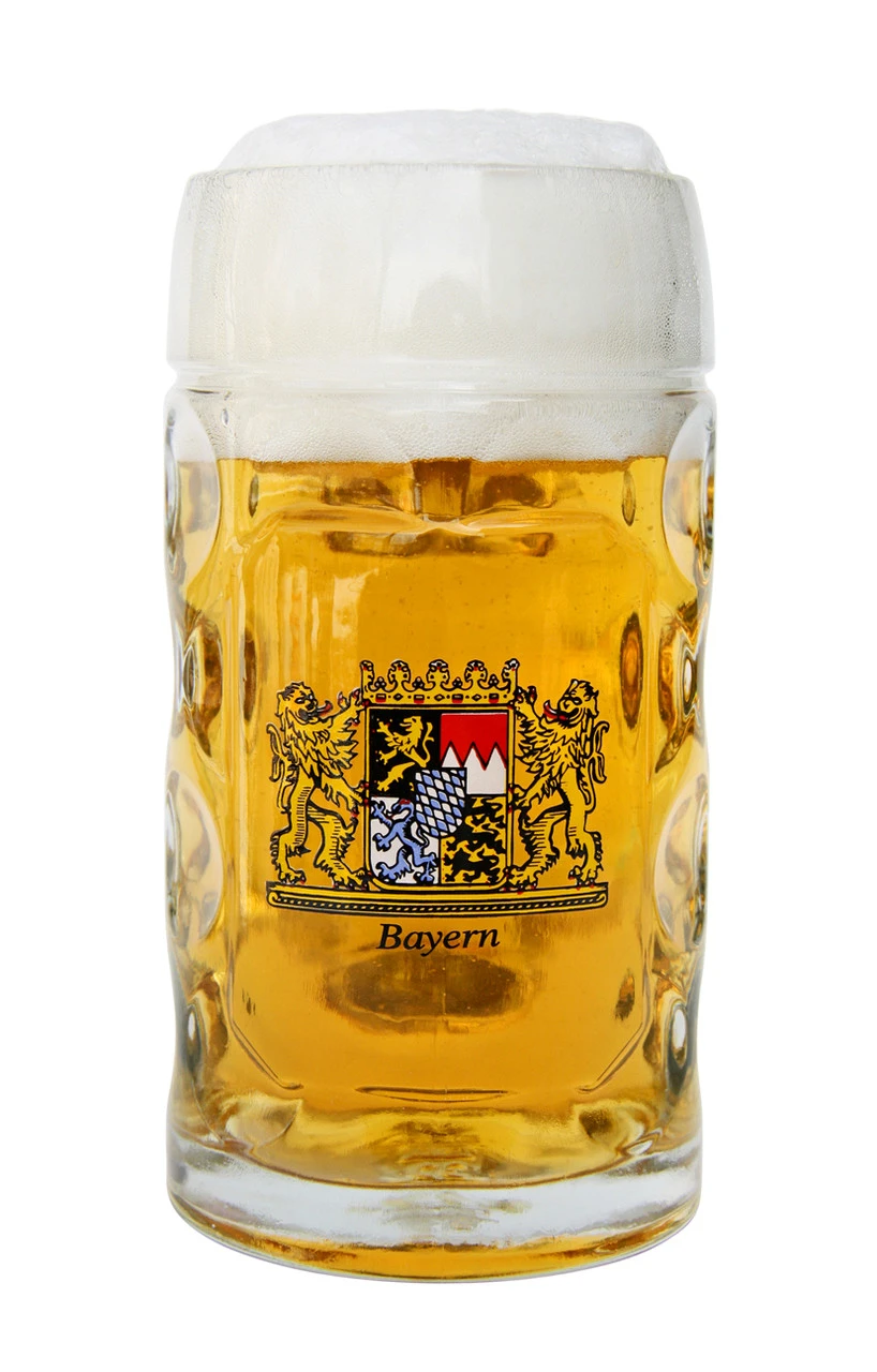 Bayern Crest Dimpled Oktoberfest Glass Beer Mug 0.5 Liter 4 Bayern Crest Dimpled Oktoberfest Glass Beer Mug 0.5 Liter - Image 2