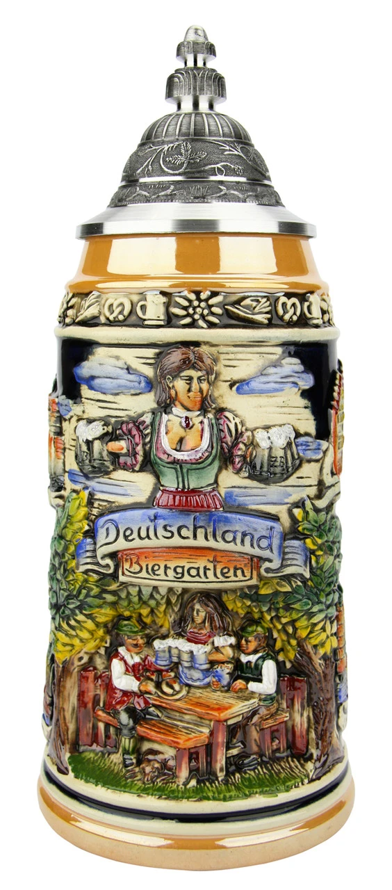 Beer Garden Panorama Grotto Stein | 1 Liter 3 Beer Garden Panorama Grotto Stein | 1 Liter