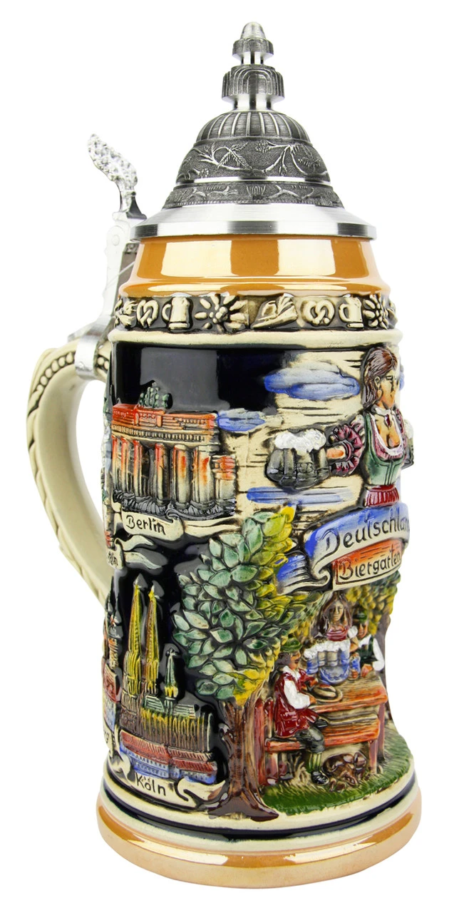 Beer Garden Panorama Grotto Stein | 1 Liter 4 Beer Garden Panorama Grotto Stein | 1 Liter - Image 2