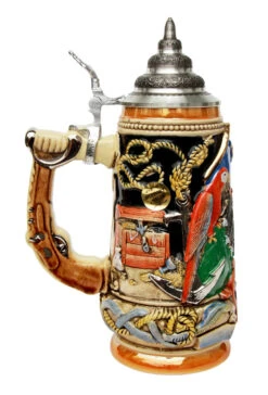 Blackbeard The Pirate Beer Stein -Luxury Cupware Shop Blackbeard the Pirate Beer Stein K313P LS SM 78890.1431539172