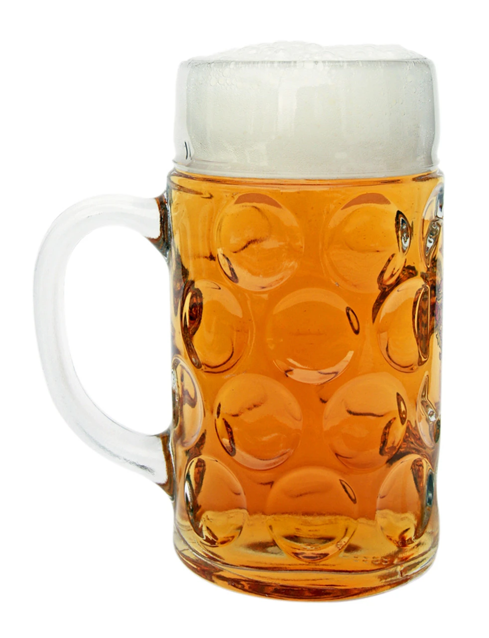 Sachsen Dimpled Oktoberfest Glass Beer Mug 1 Liter - Image 2