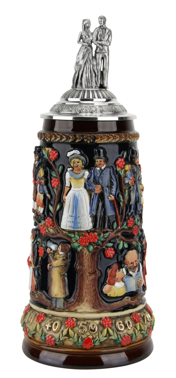 Stein Of Life Wedding Beer Stein | Wedding Couple Lid 4 Stein Of Life Wedding Beer Stein | Wedding Couple Lid - Image 2