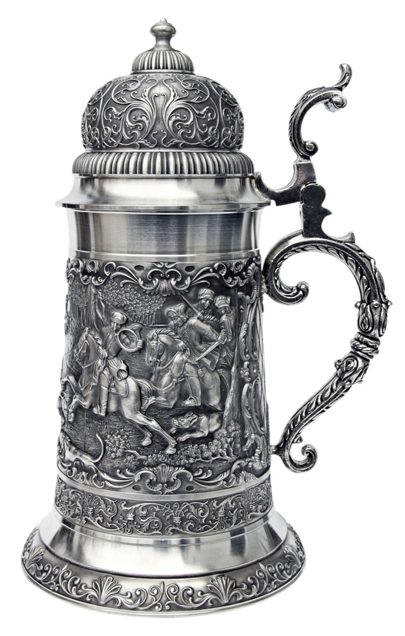 Giant Parforce Hunting Pewter Beer Stein 3 Giant Parforce Hunting Pewter Beer Stein