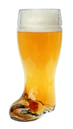 Glass Beer Boot 1 Liter -Luxury Cupware Shop Glass Beer Boot 1 Liter BK79PL Angle SM 50670.1424813930