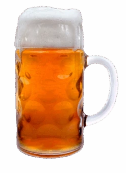 Dimpled Oktoberfest Glass Beer Mug 1 Liter -Luxury Cupware Shop Glass Beer Mug 1 Liter Isar SM 17417.1395781044