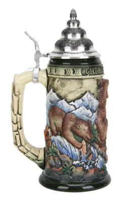 Glorious Grizzly Bear Beer Stein Rustic -Luxury Cupware Shop Glorious Grizzly Beer Stein Rustic K956RU LS SM 31558.1460150708