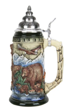 Glorious Grizzly Bear Beer Stein Rustic -Luxury Cupware Shop Glorious Grizzly Beer Stein Rustic K956RU RS SM 44310.1460150699