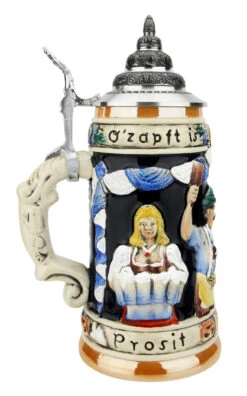 Gruss Von Oktoberfest Prosit Beer Stein -Luxury Cupware Shop Gruss von Oktoberfest Prosit Beer Stein K009BL LS SM 27285.1618339252