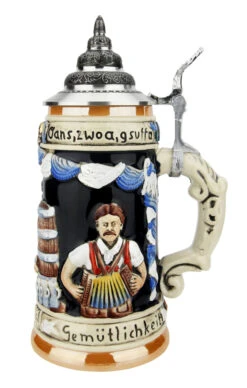 Gruss Von Oktoberfest Prosit Beer Stein -Luxury Cupware Shop Gruss von Oktoberfest Prosit Beer Stein K009BL RS SM 25006.1618339254