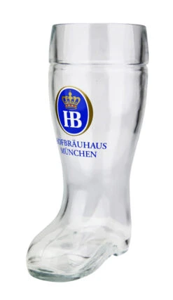 Hofbrauhaus HB Glass Beer Boot 0.5 Liter