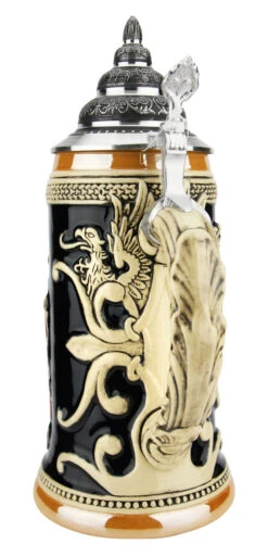 Iceland Coat Of Arms Beer Stein -Luxury Cupware Shop Iceland Coat of Arms Beer Stein K1012IS Back SM 38968.1619040433