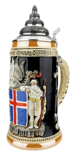 Iceland Coat Of Arms Beer Stein -Luxury Cupware Shop Iceland Coat of Arms Beer Stein K1012IS RA SM 86692.1619040520