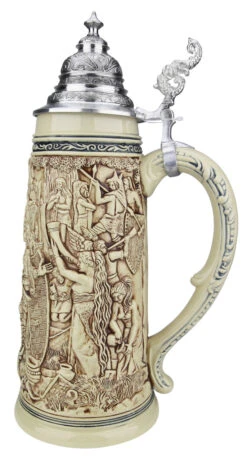 King Limitaet 2018 | Old German Victory Feast Antique Style Beer Stein -Luxury Cupware Shop King Limitaet 2018 Old German Victory Feast Antique Style Beer Stein K2048E RS SM 73034.1523580183