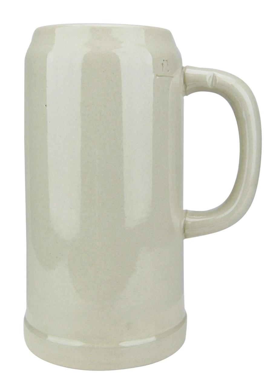 King Werk Gray Glaze Stoneware Beer Mug 1 Liter - Image 3