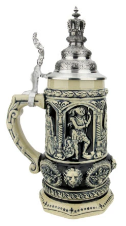 Medieval Holy Roman Emperor Beer Stein Cobalt With Crown Lid 13 Medieval Holy Roman Emperor Beer Stein Cobalt With Crown Lid -Luxury Cupware Shop Medieval Holy Roman Emperor Beer Stein Cobalt with Crown Lid KT337EK LS SM 88507.1618859011