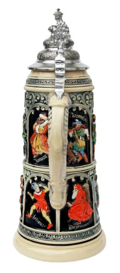 King Limitaet 2015 | Medieval Months Handpainted Beer Stein 9 King Limitaet 2015 | Medieval Months Handpainted Beer Stein -Luxury Cupware Shop Medieval Months Limitat 2015 Beer Stein K2045B Back SM 46483.1423685814