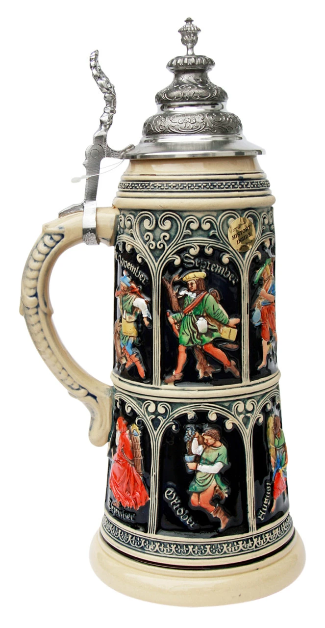 King Limitaet 2015 | Medieval Months Handpainted Beer Stein 3 King Limitaet 2015 | Medieval Months Handpainted Beer Stein