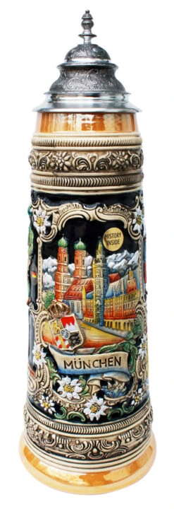 Munich Bavaria 2 Liter Beer Stein