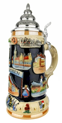 Munich Bavaria Souvenir Beer Stein -Luxury Cupware Shop Munich Bavaria Souvenir Beer Stein K309M RA SM 84007.1649867207