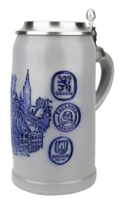 Munich Breweries 1 Liter Salt Glaze Stoneware Beer Stein 11 Munich Breweries 1 Liter Salt Glaze Stoneware Beer Stein -Luxury Cupware Shop Munich Breweries 1 Liter Salt Glaze Stoneware Beer Stein MS6BRAU1ZD RA SM 97936.1503861378