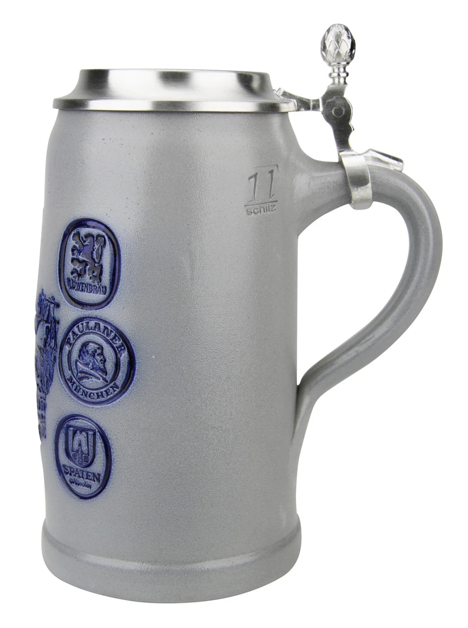 Munich Breweries 1 Liter Salt Glaze Stoneware Beer Stein 6 Munich Breweries 1 Liter Salt Glaze Stoneware Beer Stein - Image 4