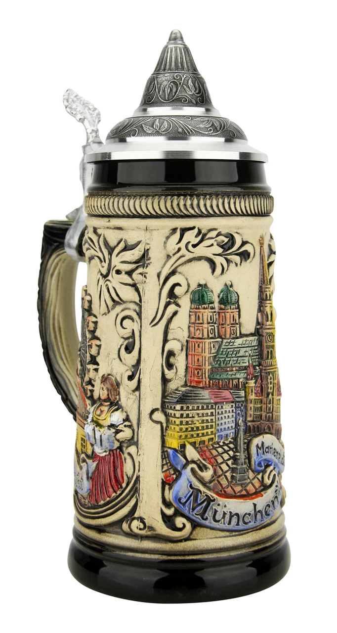Munich Marienplatz Oktoberfest German Beer Stein 7 Munich Marienplatz Oktoberfest German Beer Stein - Image 5