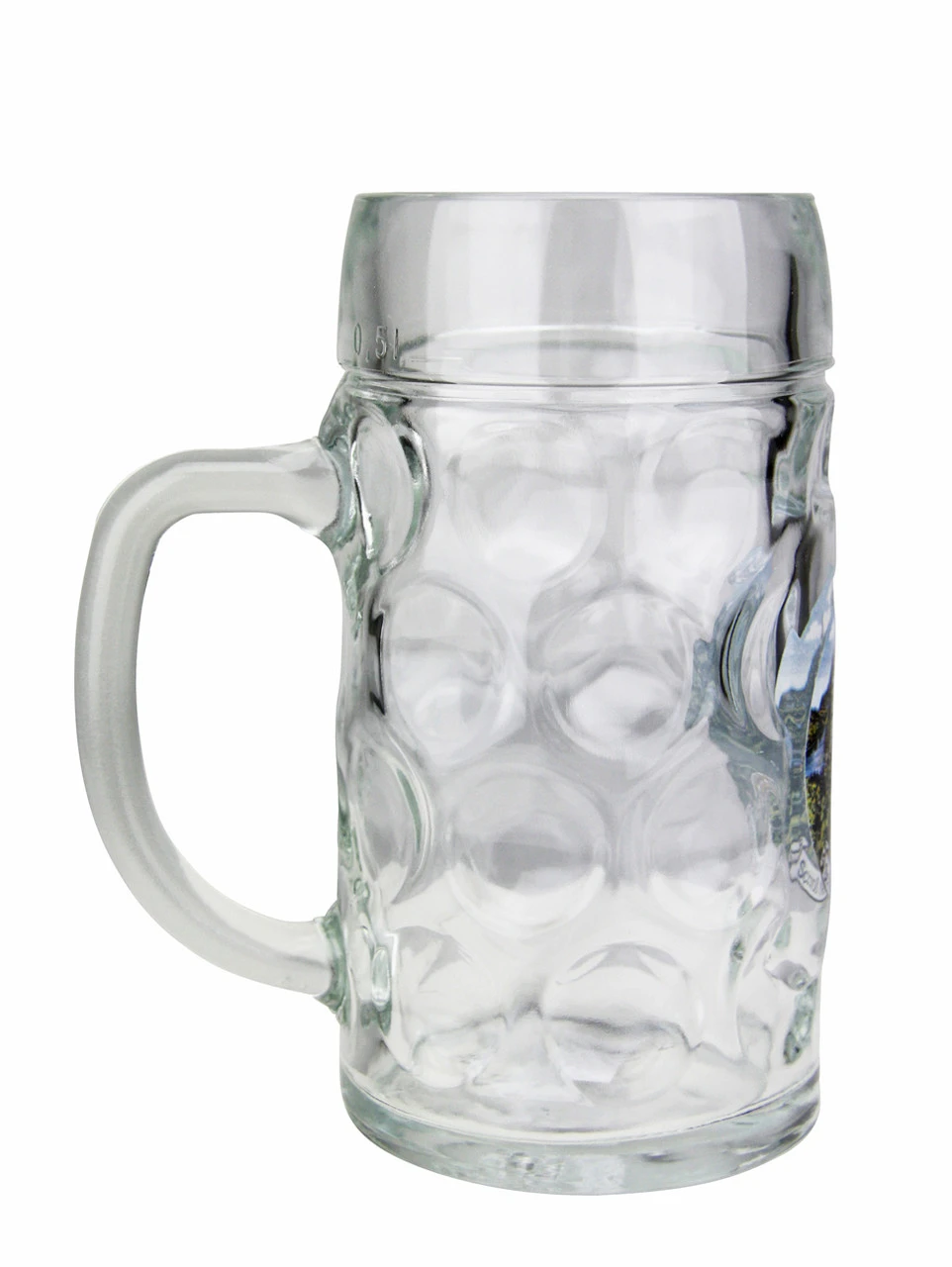 Neuschwanstein Dimpled Oktoberfest Glass Beer Mug 0.5 Liter - Image 2