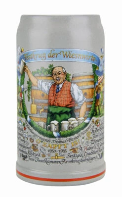 Official Munich Oktoberfest 2013 Wirtekrug Salt Glaze Beer Mug
