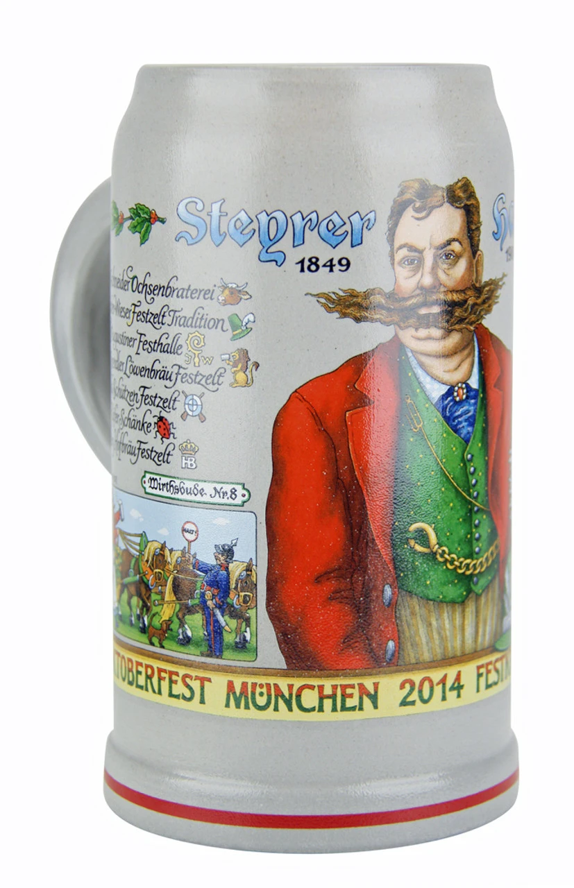Official Munich Oktoberfest 2014 Wirtekrug Salt Glaze Beer Mug 3 Official Munich Oktoberfest 2014 Wirtekrug Salt Glaze Beer Mug