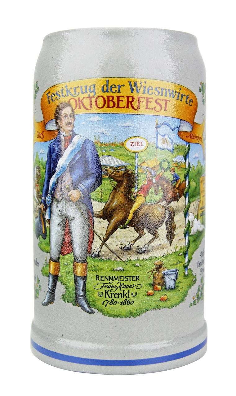 Official Munich Oktoberfest 2015 Wirtekrug Salt Glaze Beer Mug - Image 2