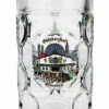 Munich Dimpled Oktoberfest Glass Beer Mug 1 Liter 1 Munich Dimpled Oktoberfest Glass Beer Mug 1 Liter -Luxury Cupware Shop Oktoberfest Dimpled Glass Mug 1 Liter GS2110OF FNT SM 41605.1515708005