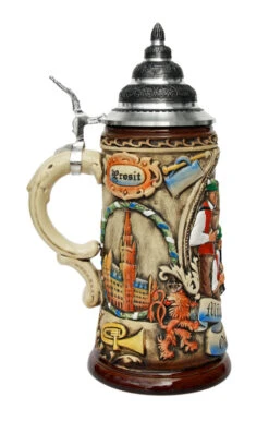 Oktoberfest Oompah Band Beer Stein Brown Rustic -Luxury Cupware Shop Oktoberfest Oompah Band Beer Stein Brown Rustic K202 2BR LS SM 05067.1448471815