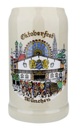 Oktoberfest Stoneware Beer Mug 1 Liter -Luxury Cupware Shop Oktoberfest Stoneware Beer Mug 1 Liter GS38045OKT FNT SM 38118.1541106139