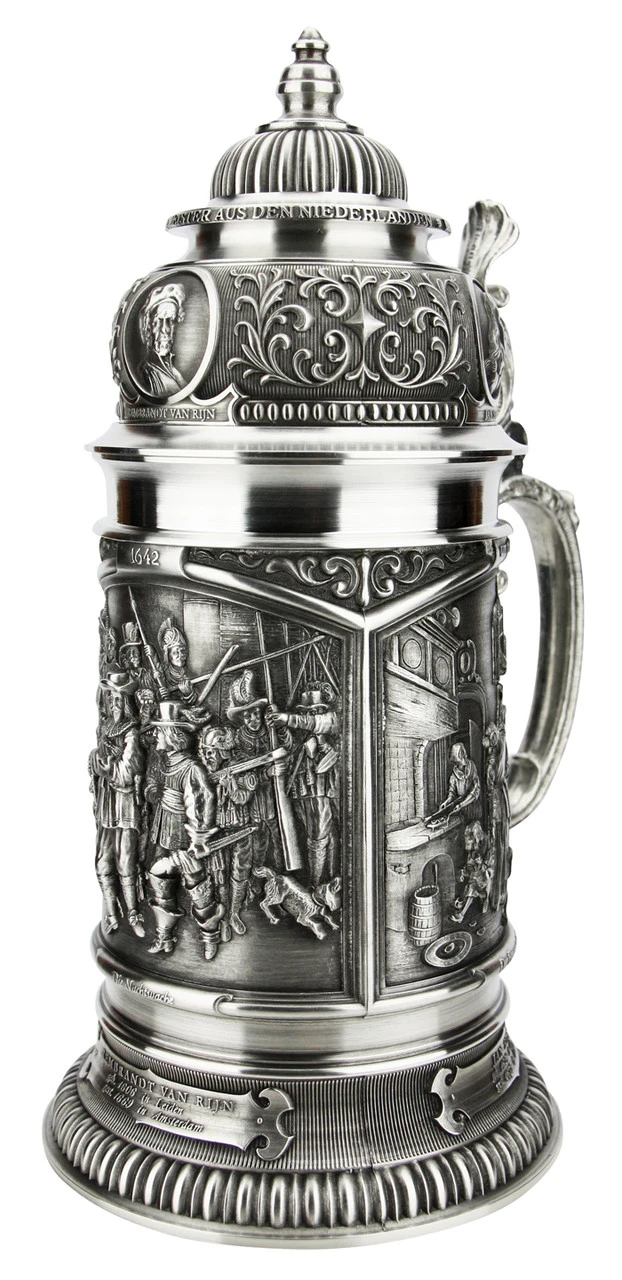 Old Dutch Masters Pewter Beer Stein 6 Old Dutch Masters Pewter Beer Stein - Image 4