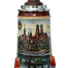 Old Munich Beer Stein With Wood Lid -Luxury Cupware Shop Old Munich Wooden Lid Beer Stein K465M Fnt SM 42336.1401733882