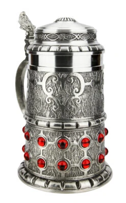 Pewter Rubin Swarovski Beer Stein