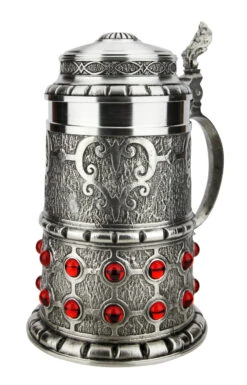 Pewter Rubin Swarovski Beer Stein -Luxury Cupware Shop Pewter Rubin Swarovski Beer Stein AS13115 RA SM 78771.1618255268