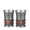 Pewter Rubin Swarovski Shot Cup 1.5oz | Set Of 2 -Luxury Cupware Shop Pewter Rubin Swarovski Shot Cup 1.5oz Set of 2 AS13100 SM 92437.1618251366