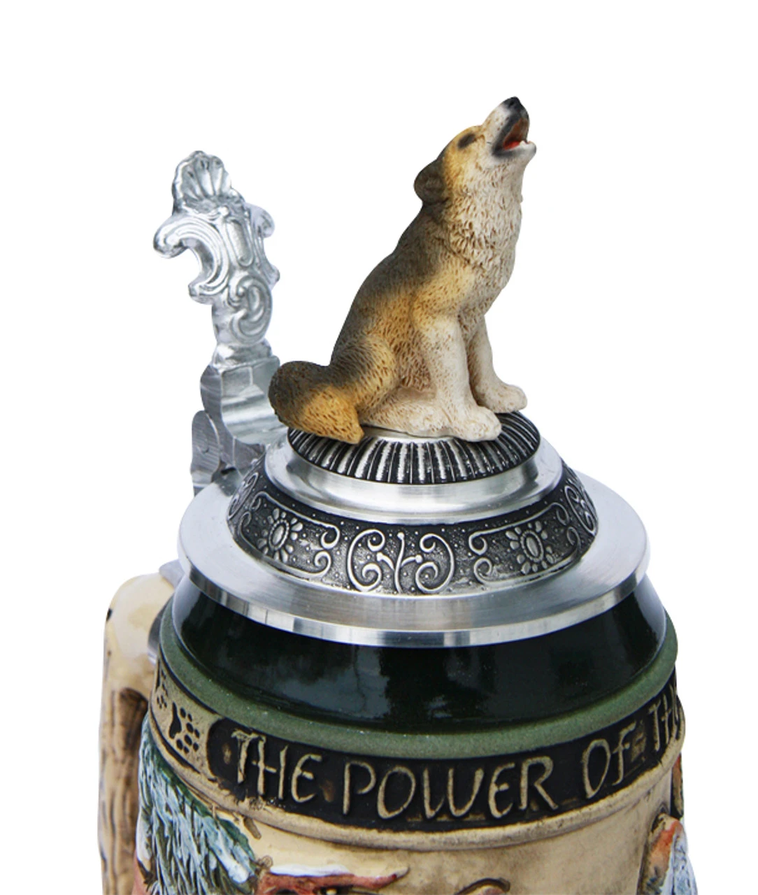 Power Of The Pack Wolf Beer Stein With Wolf Lid 6 Power Of The Pack Wolf Beer Stein With Wolf Lid - Image 4