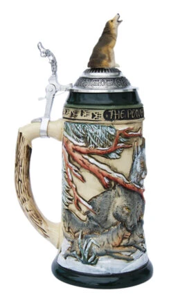 Power Of The Pack Wolf Beer Stein With Wolf Lid 8 Power Of The Pack Wolf Beer Stein With Wolf Lid -Luxury Cupware Shop Power of the Pack Beer Stein K955RUW LS SM 73090.1401398817