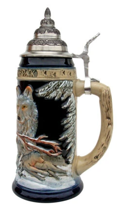 Power Of The Pack Wolf Beer Stein -Luxury Cupware Shop Power of the Pack Cobalt K955 RS SM 72547.1401735952