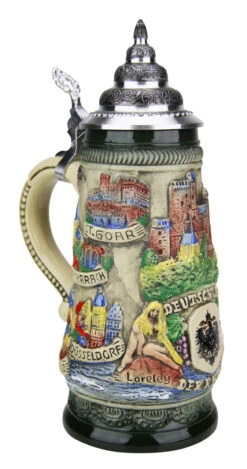 Rhein River Beer Stein Rustic -Luxury Cupware Shop Rhein River Beer Stein Rustic K307RUR LA SM 26642.1507158446