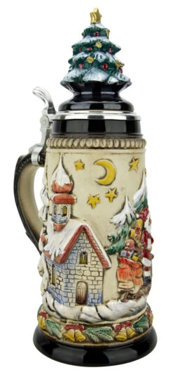 Santas Alpine Sleigh Ride German Beer Stein Rustic | Christmas Tree Lid -Luxury Cupware Shop Santas Alpine Sleigh Ride German Beer Stein Rustic Christmas Tree Lid ZB15309010 LA2 SM 04048.1694619885