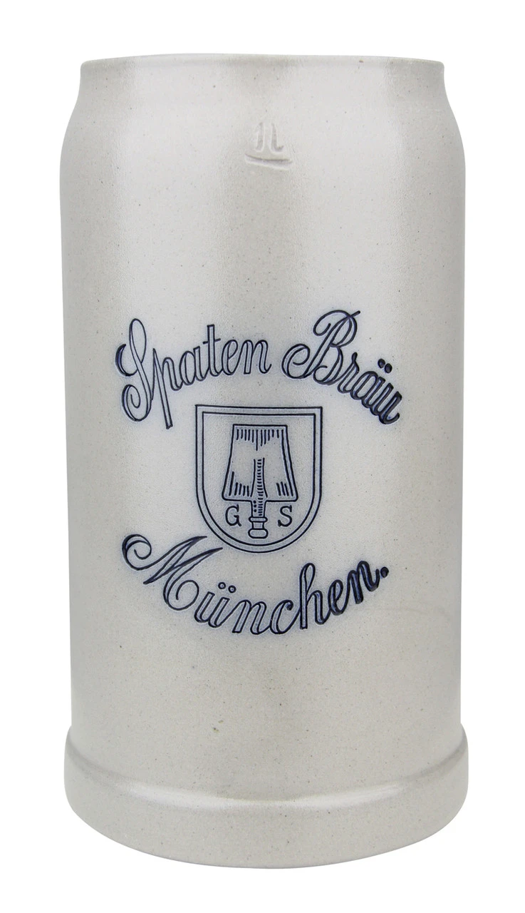 Spaten Brau Brewery 1 Liter Salt Glaze Stoneware Beer Mug 3 Spaten Brau Brewery 1 Liter Salt Glaze Stoneware Beer Mug