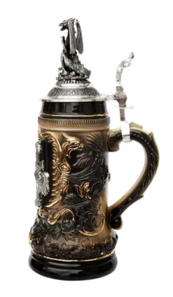 St. George Dragon Slayer Beer Stein With Dragon Lid -Luxury Cupware Shop St. George Dragon Slayer Beer Stein with Dragon Lid ZB14239003 RS SM 77910.1447777313
