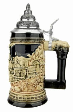 Train Beer Stein | Antique Style -Luxury Cupware Shop Train Beer Stein Antique Style K940EZ RS SM 26640.1631571655